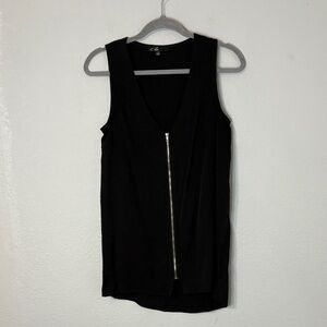 C. Luce Black Sleeveless Mini Dress with Zipper